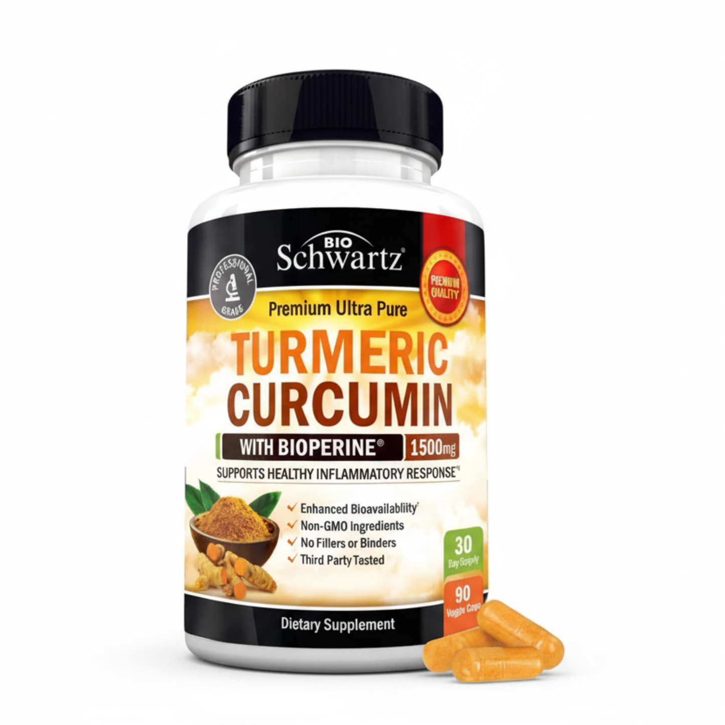 BioSchwartz - Turmeric Curcumin with Black Pepper: Joint Support (90 Cap)