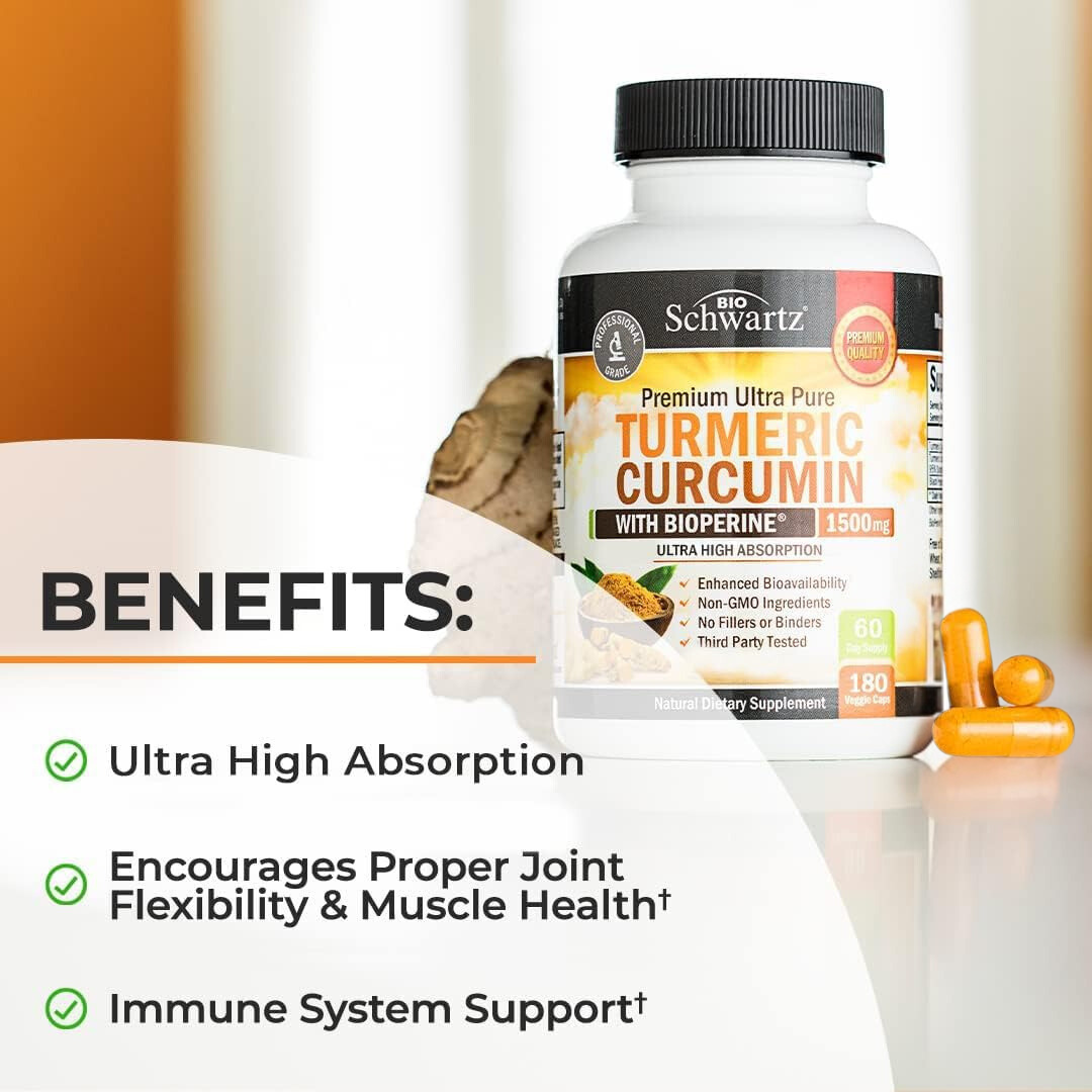BioSchwartz - Turmeric Curcumin with Black Pepper: Joint Support (90 Cap)