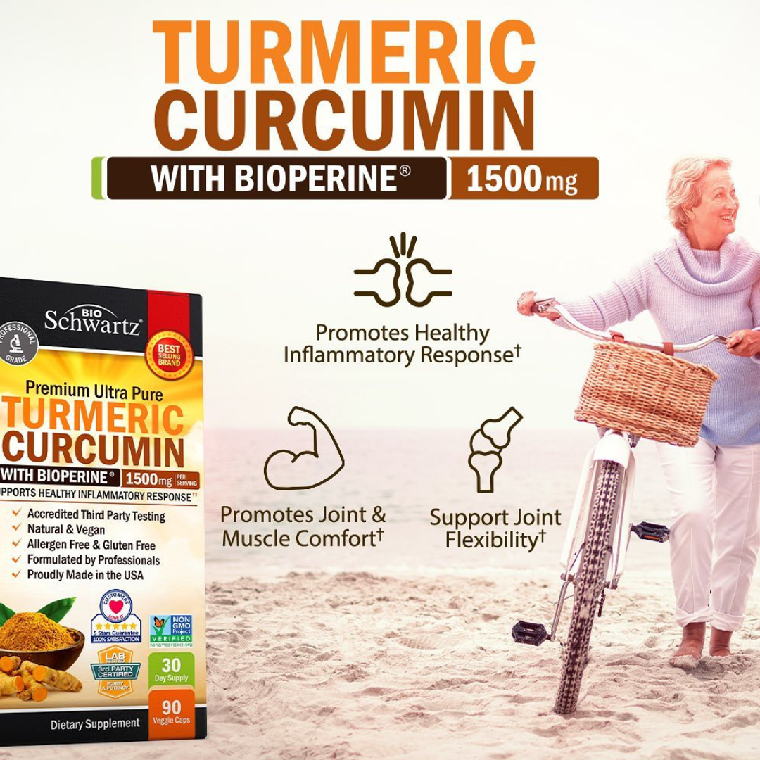 BioSchwartz - Turmeric Curcumin with Black Pepper: Joint Support (90 Cap)