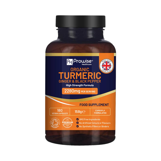 Prowise Healthcare - Organic Turmeric 2280mg (High Strength) with Black Pepper