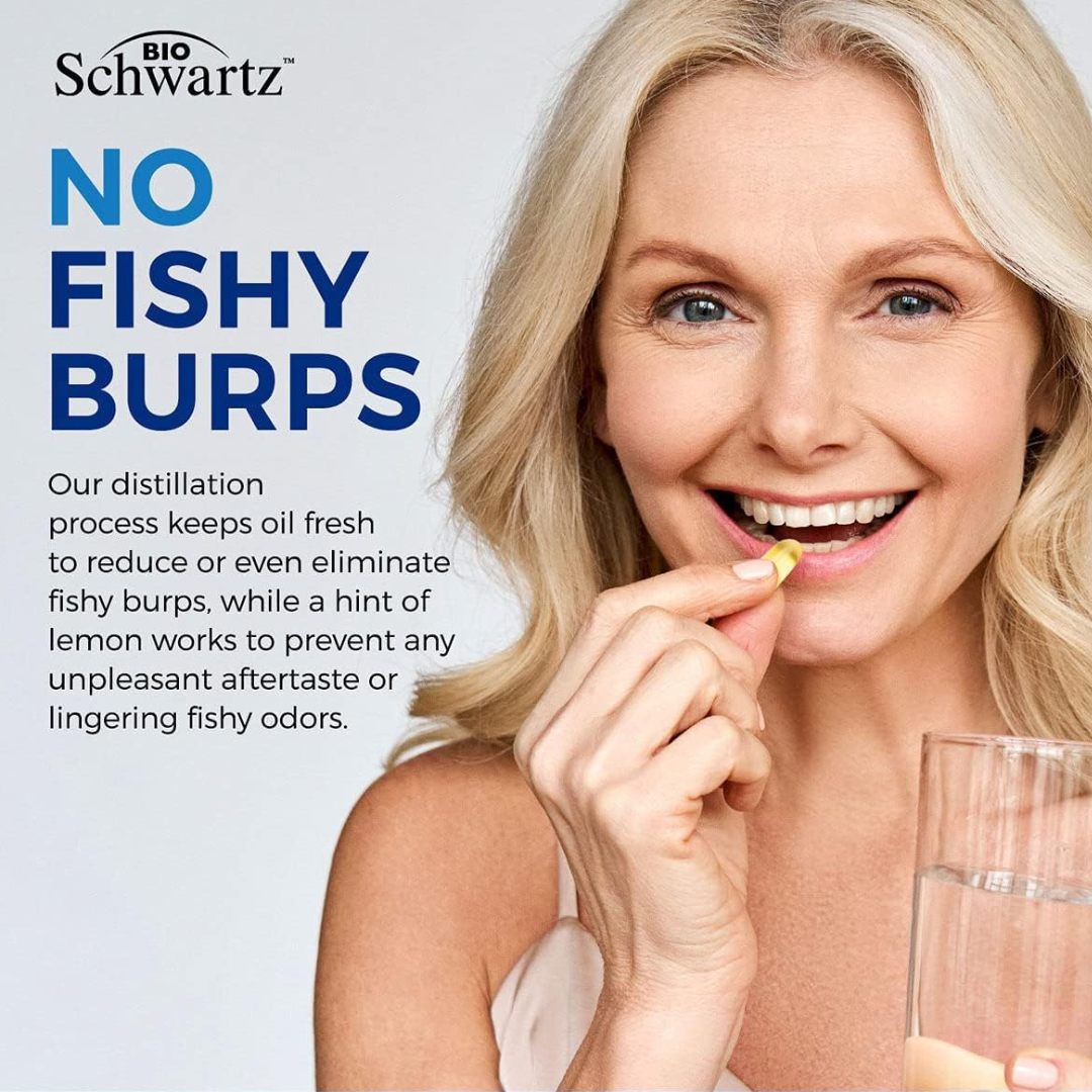 BioSchwartz - Omega 3 Fish Oil: Joint, Brain, Eye & Skin Health (180 sgls)