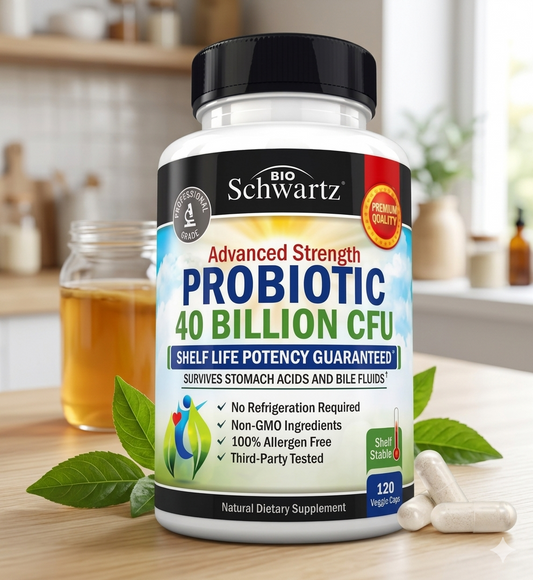Bioschwartz- Daily Probiotic Support 40B CFU – 120 Non-GMO Capsules
