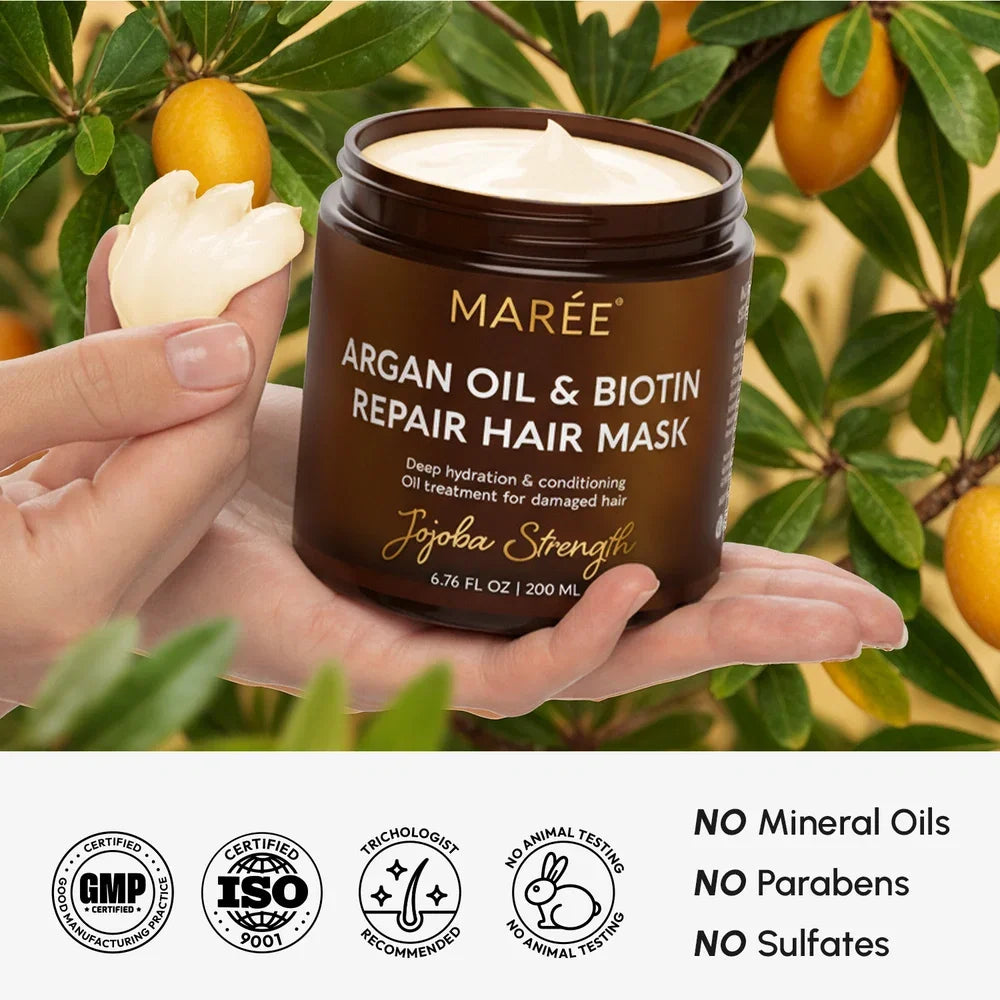 Mặt nạ ủ tóc phục hồi với dầu Argan & Biotin