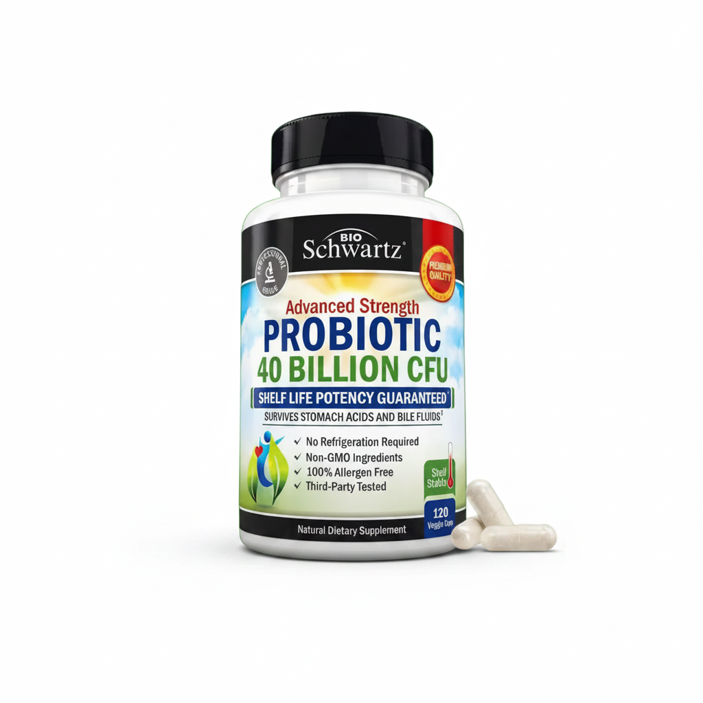 Bioschwartz- Daily Probiotic Support 40B CFU – 120 Non-GMO Capsules