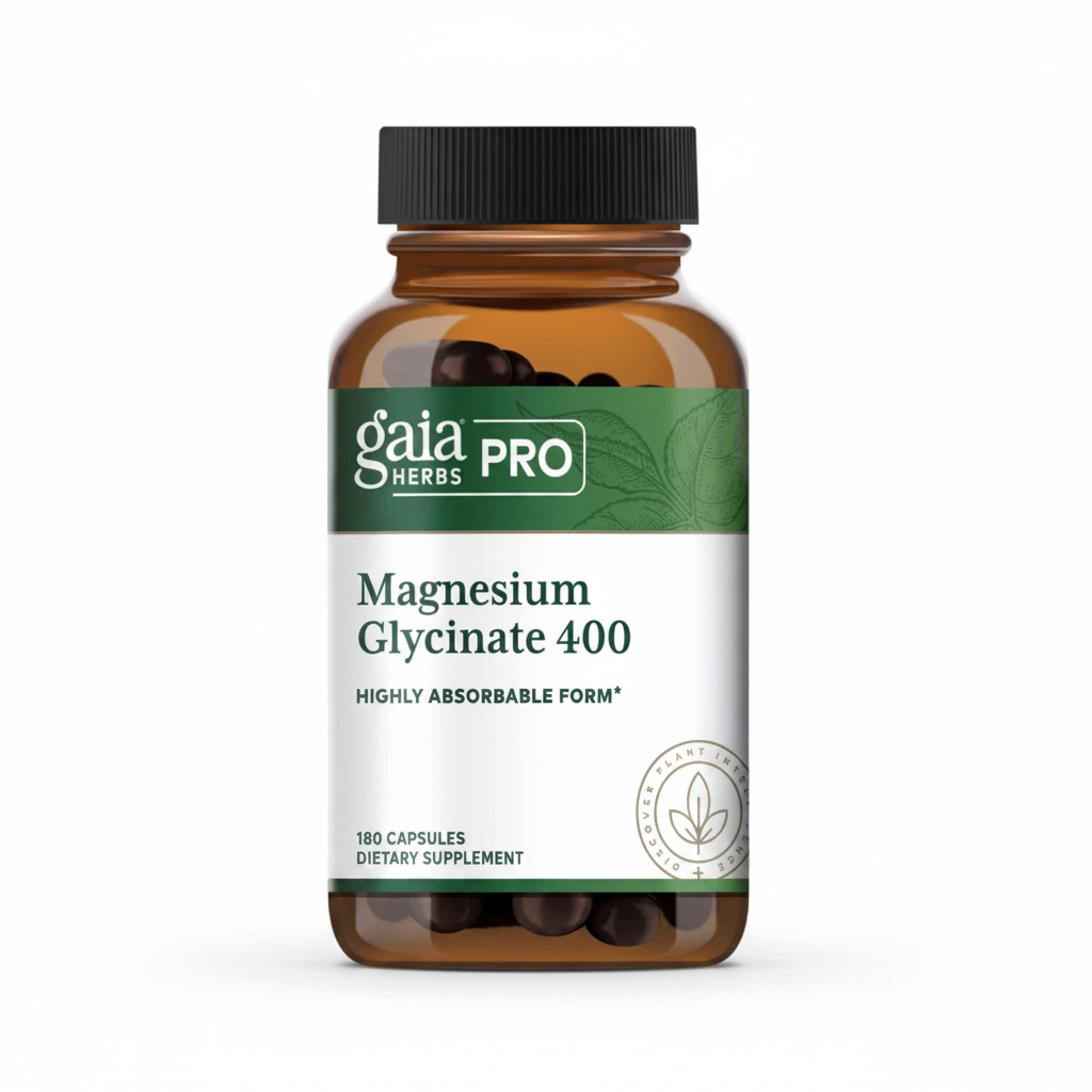 Gaia Herbs Magnesium Glycinate 400 mg – High Absorption Magnesium Support