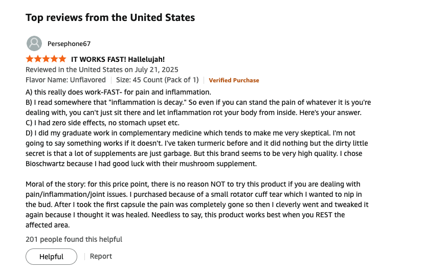 BioSchwartz Turmeric Curcumin 1500mg with BioPerine Capsules