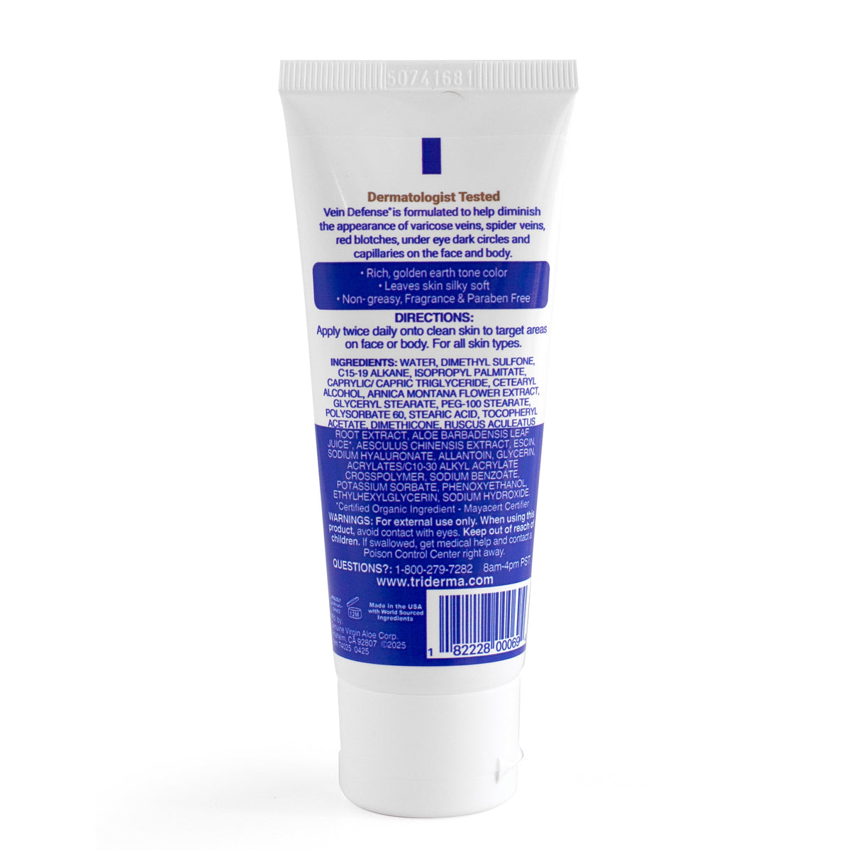 Vein Defense Face & Body Cream – Helps Improve the Appearance of Spider Veins, Bruising & Uneven Skin Tone