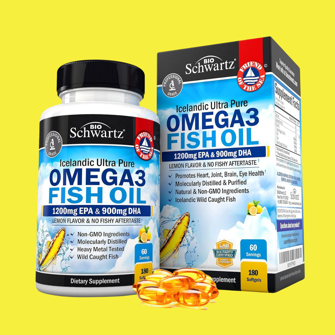 BioSchwartz - Omega 3 Fish Oil: Joint, Brain, Eye & Skin Health (180 sgls)