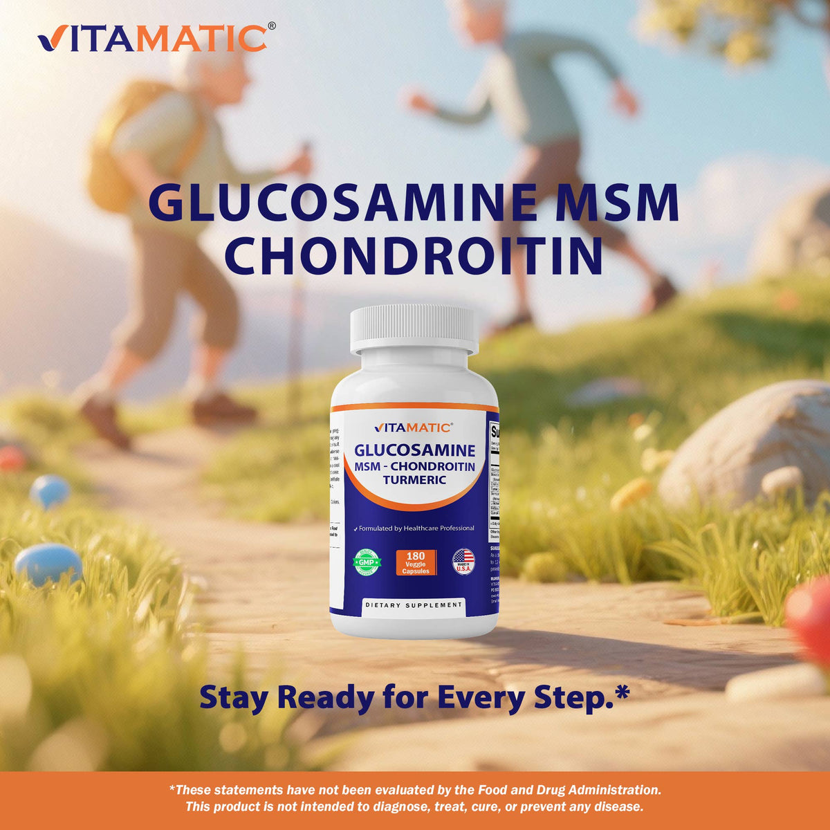 Vitamatic - Vitamatic Glucosamine & Chondroitin | MSM | 180ct