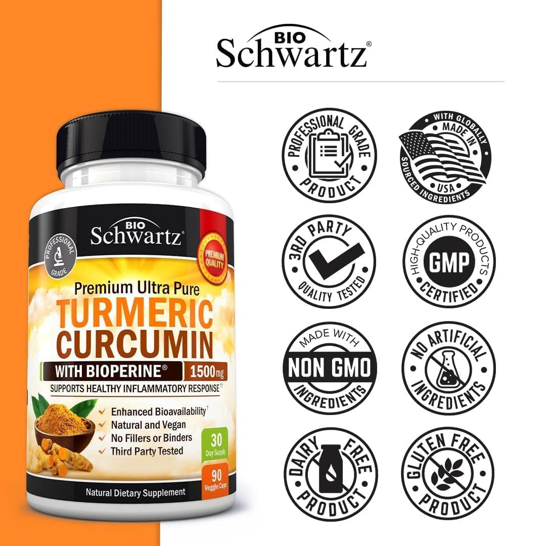 BioSchwartz - Turmeric Curcumin with Black Pepper: Joint Support (90 Cap)